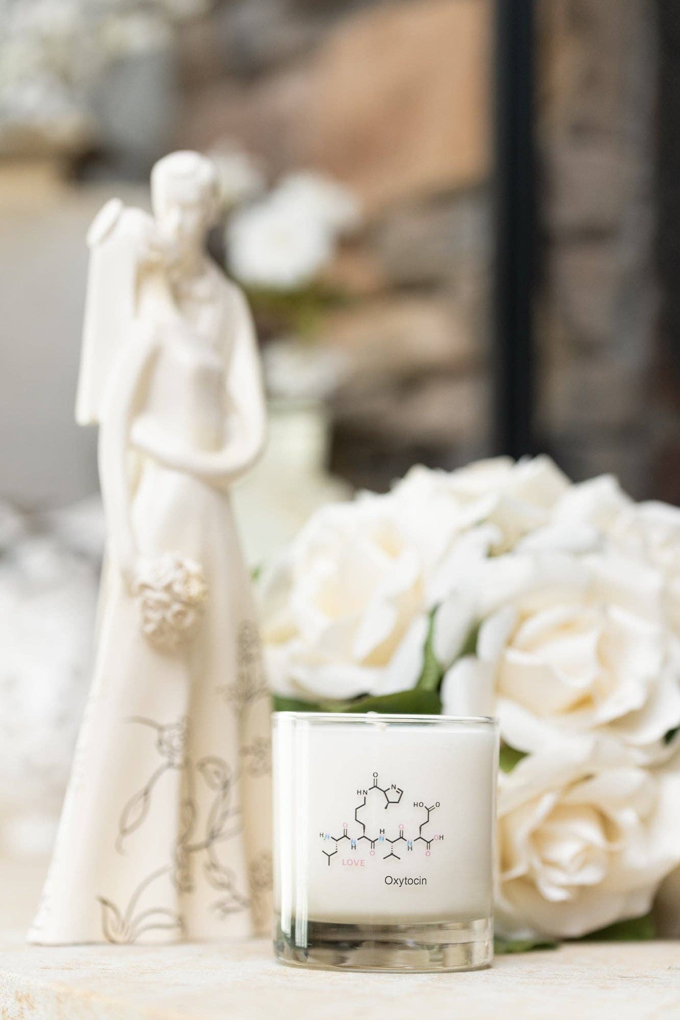 Out of Darkness Candle Co - Wholesale Jar/Filled Candle - Oxytocin Molecule Soy Candle Chemistry Eco Friendly  8 oz2