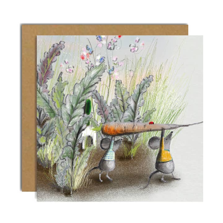 The Great Vegetable Heist Card for wholesale by Toots Design