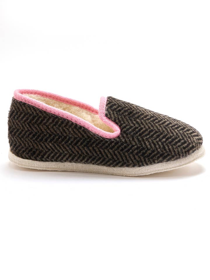 Fur-lined slippers with felt sole (2006793_0017) for wholesale on Faire0