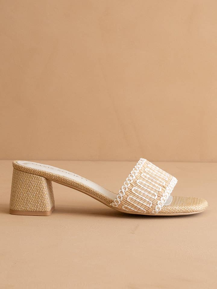 The Francesca | Natural Jute Mule Slide for wholesale by OASIS SOCIETY