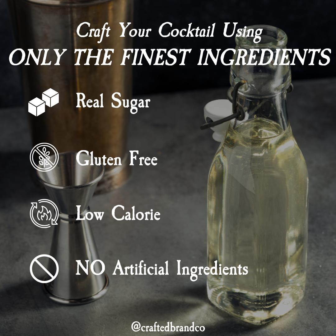 Crafted Cocktails - Wholesale Flavored Syrup - Classic Simple Syrup - Made with Real Sugar2