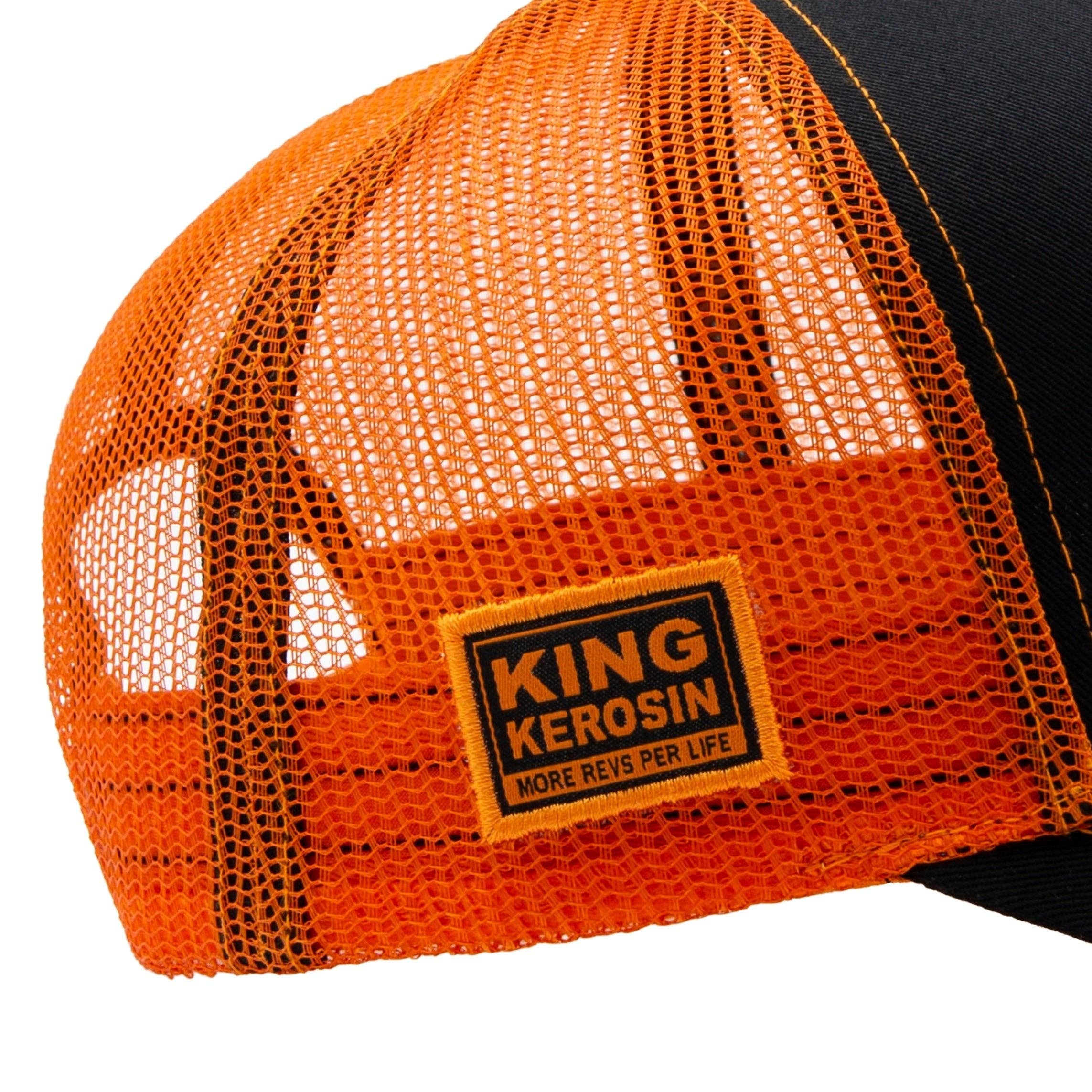 orange Trucker Cap "Shovelhead" for wholesale on Faire5