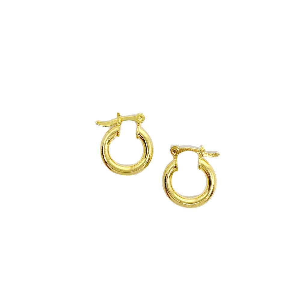 GoldFi - Wholesale Hoop Earrings - Very Light 18k Gold Filled Medium Thick Selena Hoop Earrings7