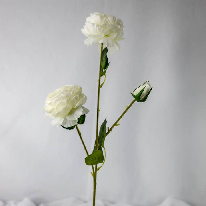 Realistic Artificial Flowers – wholesale Artificial flowers – White Mini Peony Bloom - Realistic Artificial Flowers3