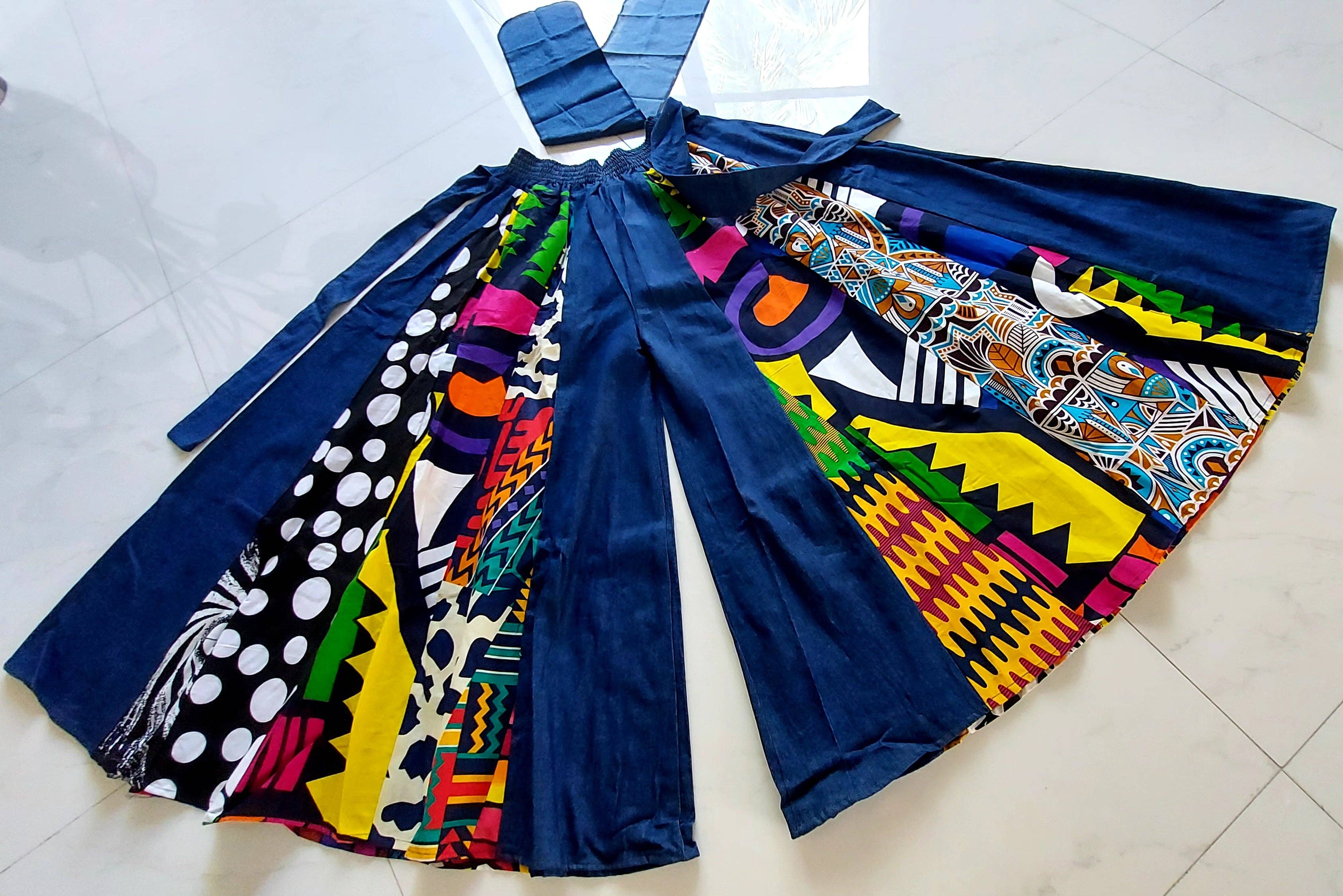 India Batik – Calças - Mulher por atacado – 702- Calça Palazzo Mulher - Gango/Multi-Estampas5