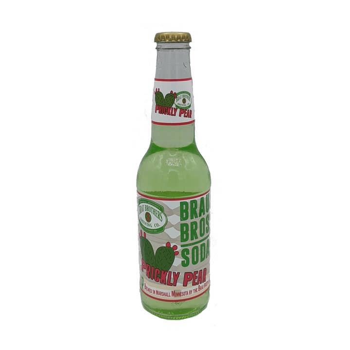 Grandpa Joe's Candy Shop - Wholesale Soda/Carbonated Drink - Brau Brothers Prickly Pear, 12ct Glass Bottle Soda0