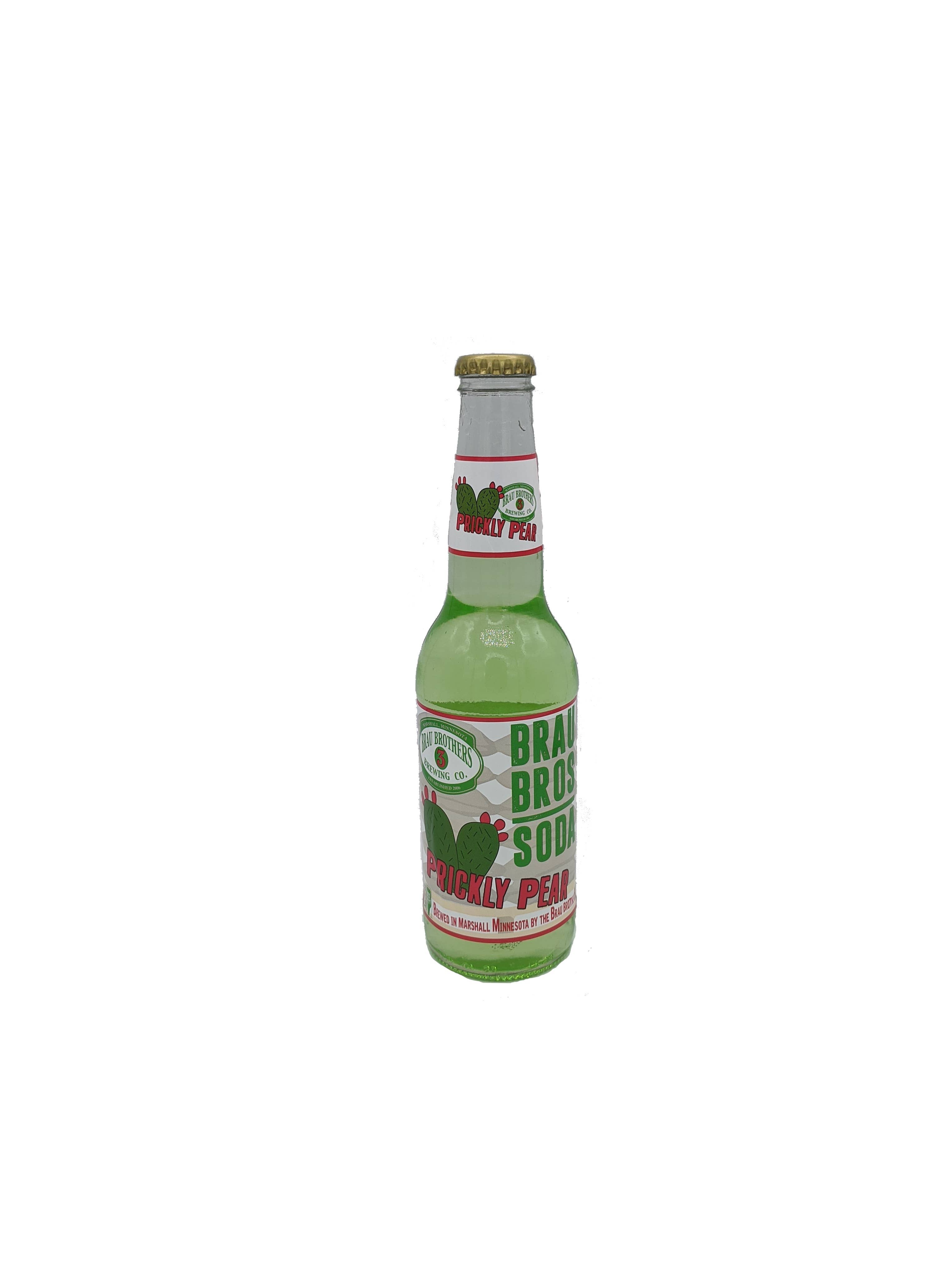 Grandpa Joe's Candy Shop - Wholesale Soda/carbonated drink - Brau Brothers Prickly Pear, 12ct Glass Bottle Soda
