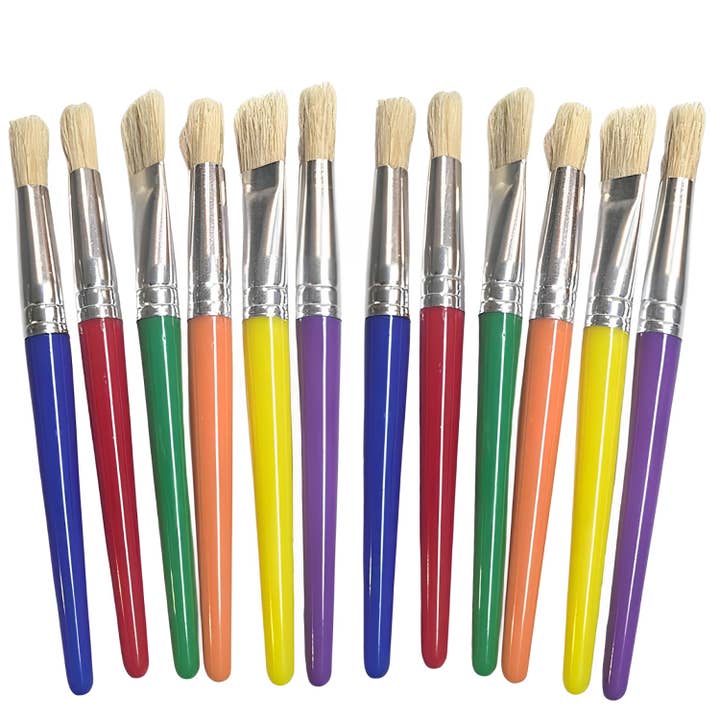 4E's Novelty 12Pcs Kids Paint Brushes, Thick Paint Brushes for Kids for wholesale by 4E's Novelty