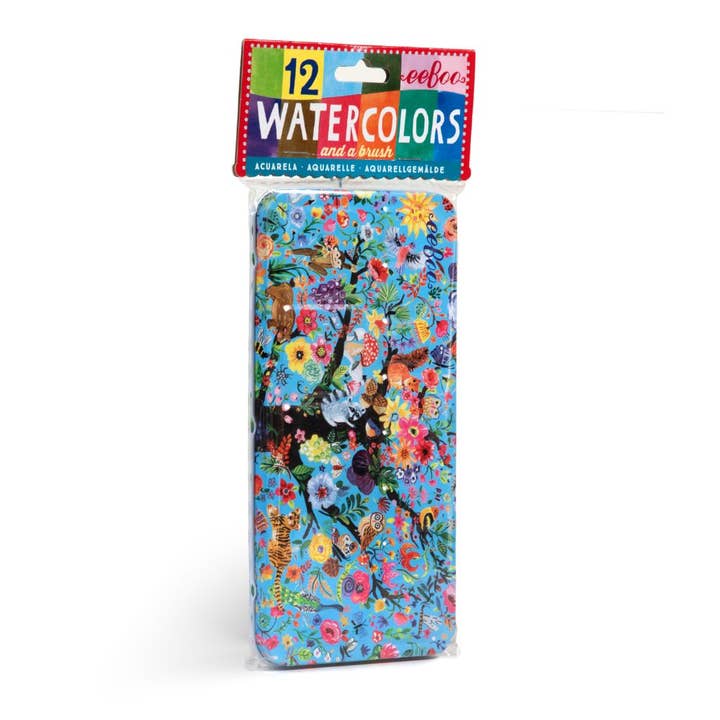 Just Imagine Toys - Wholesale Watercolor Paint - eeBoo 12 Watercolours in a Tin - Tree of Life1