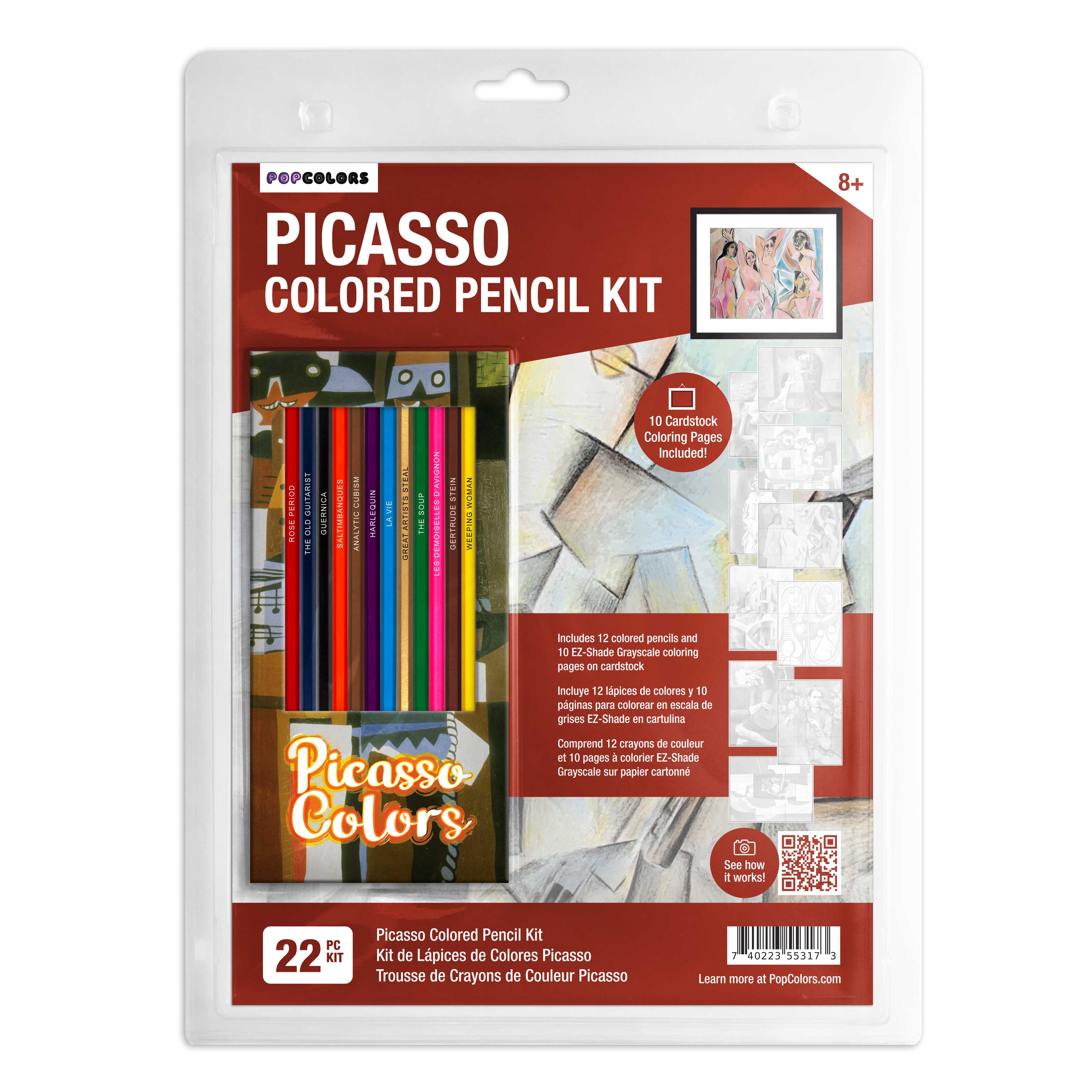 Pop Colors Colored Pencils and Coloring Sheets - Wholesale Painting/Drawing - Picasso Colors Colored Pencils & Coloring Pages0