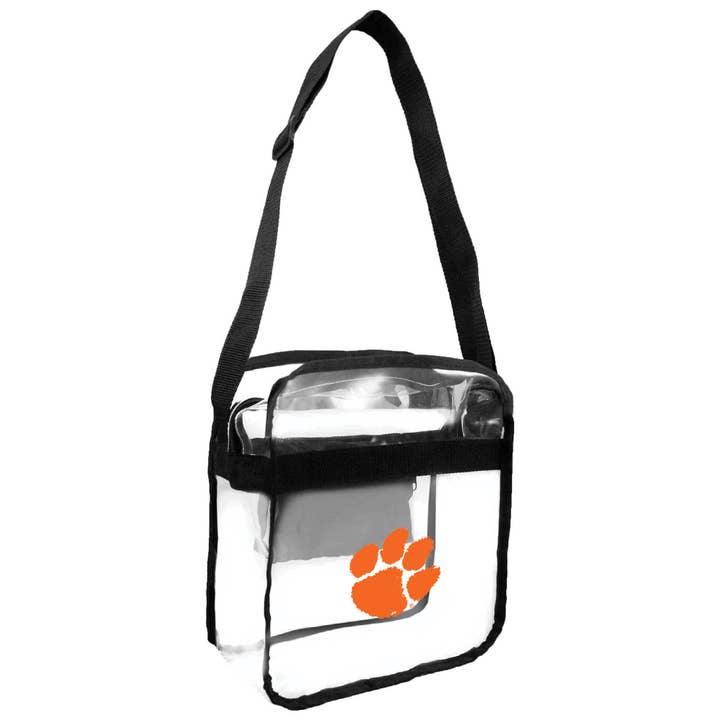 Little Earth Productions - Wholesale Crossbody Bag - Women's - NCAA Clemson Tigers Clear Carryall Crossbody