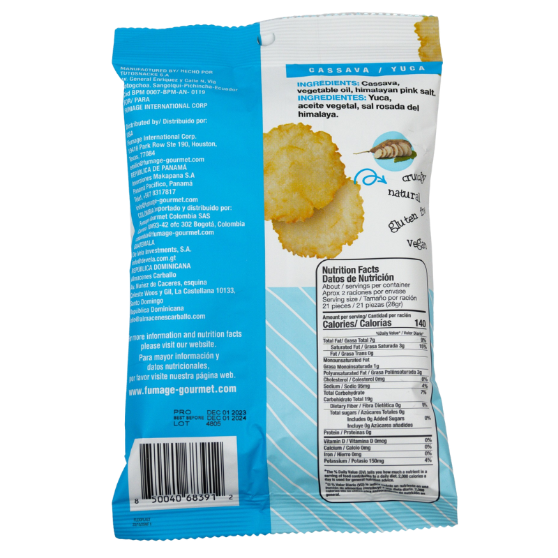 Fumage Gourmet - Wholesale Chips - Cassava Tostons Original 50g1