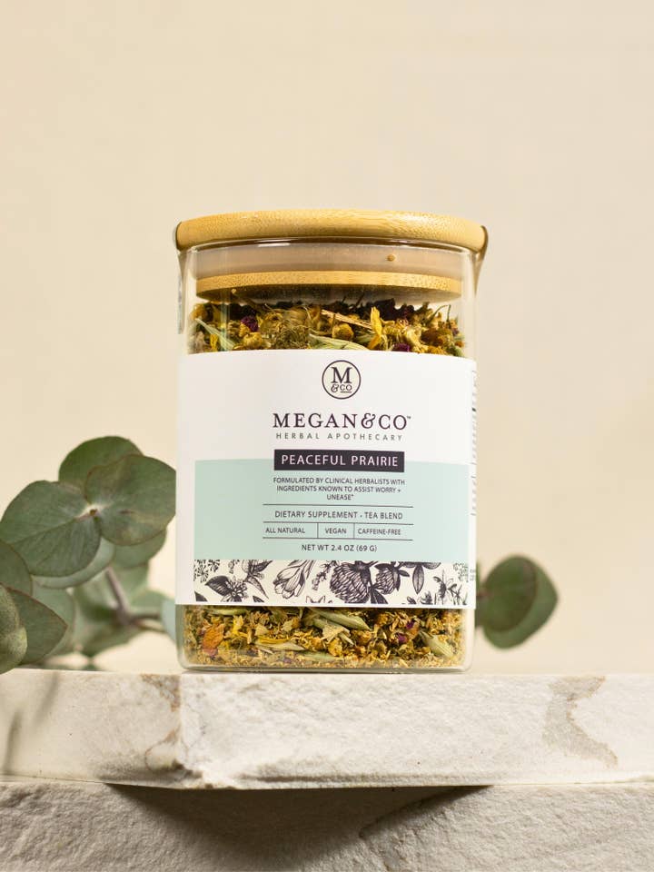 Peaceful Prairie Tea Blend (69g) – Tranquility + Calm for wholesale by MEGAN & CO. Herbal Apothecary