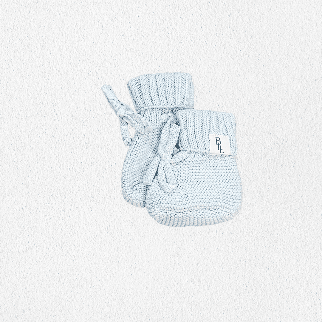 Brave Little Lamb the Label - Wholesale Booties - Baby - Knit Tie Booties0
