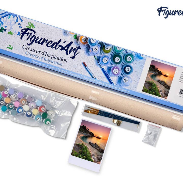 Figured'Art - Wholesale Paint Set - Paint by numbers - Quiet Beach at Dusk