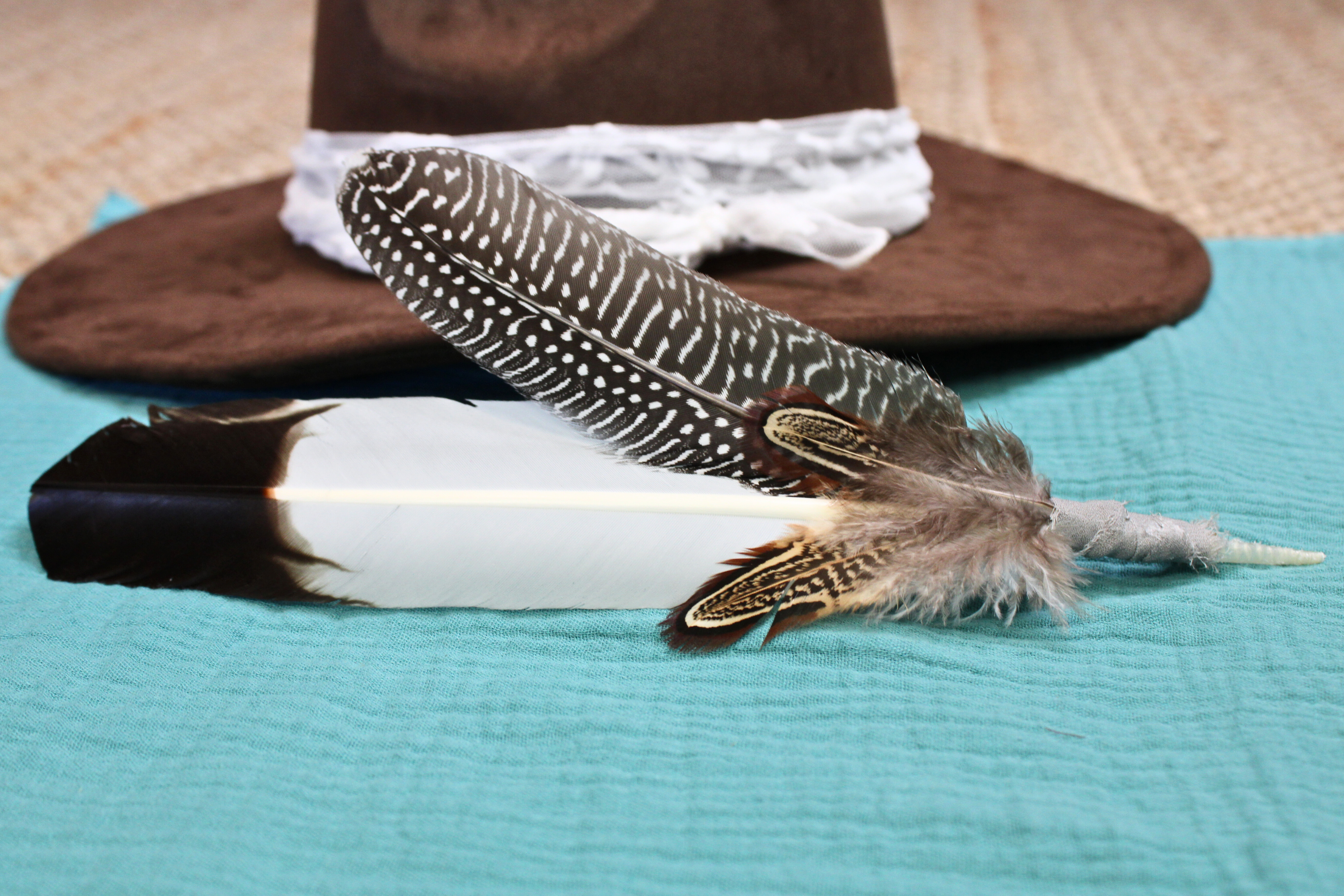 Wildflowers and Barley - Wholesale Hat Accessory - Women's - The Outrider : Hand-Wrapped Feather Pick1