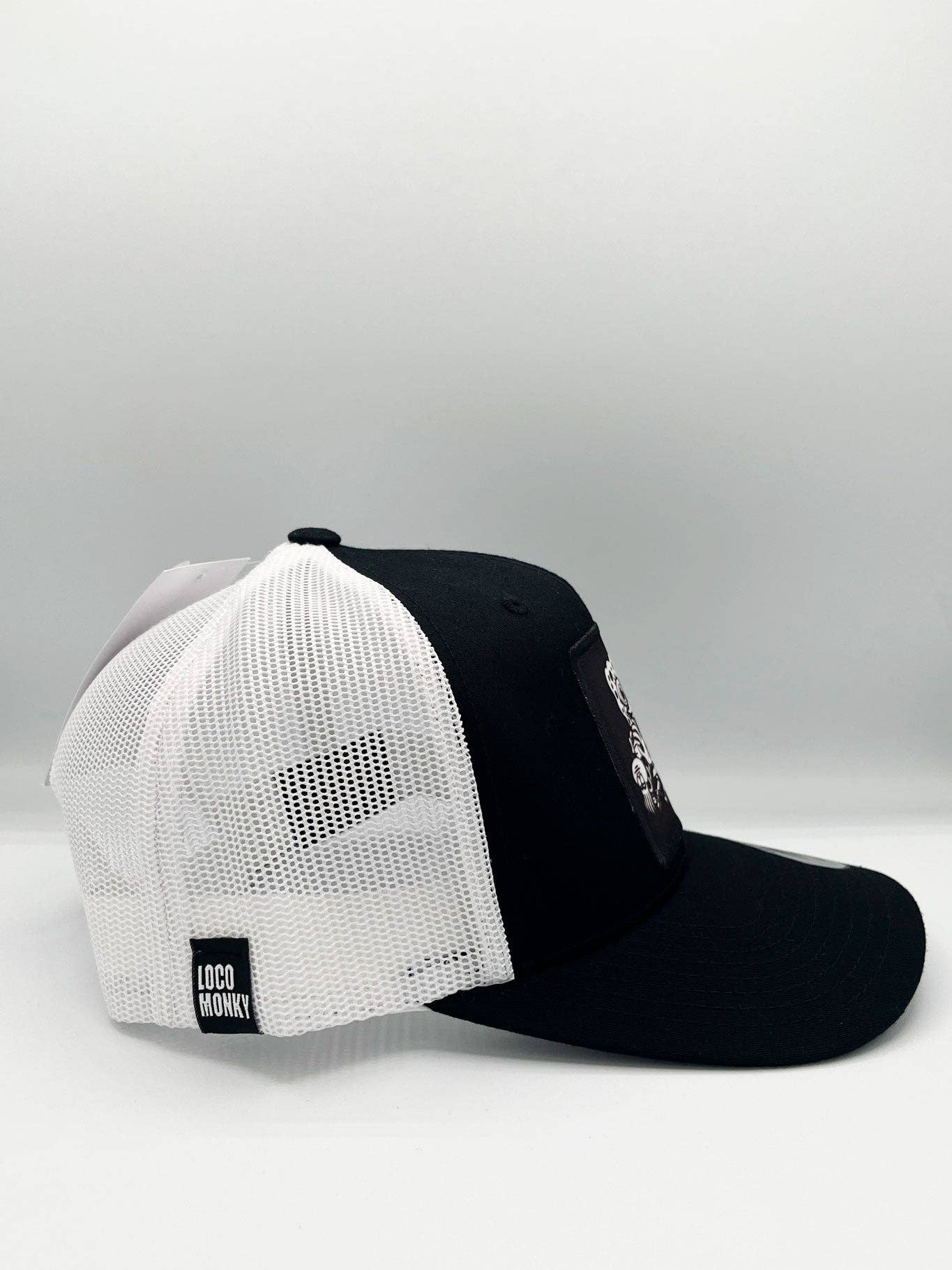 BLACK Loco Monky Squid Sandwich trucker cap for wholesale on Faire1