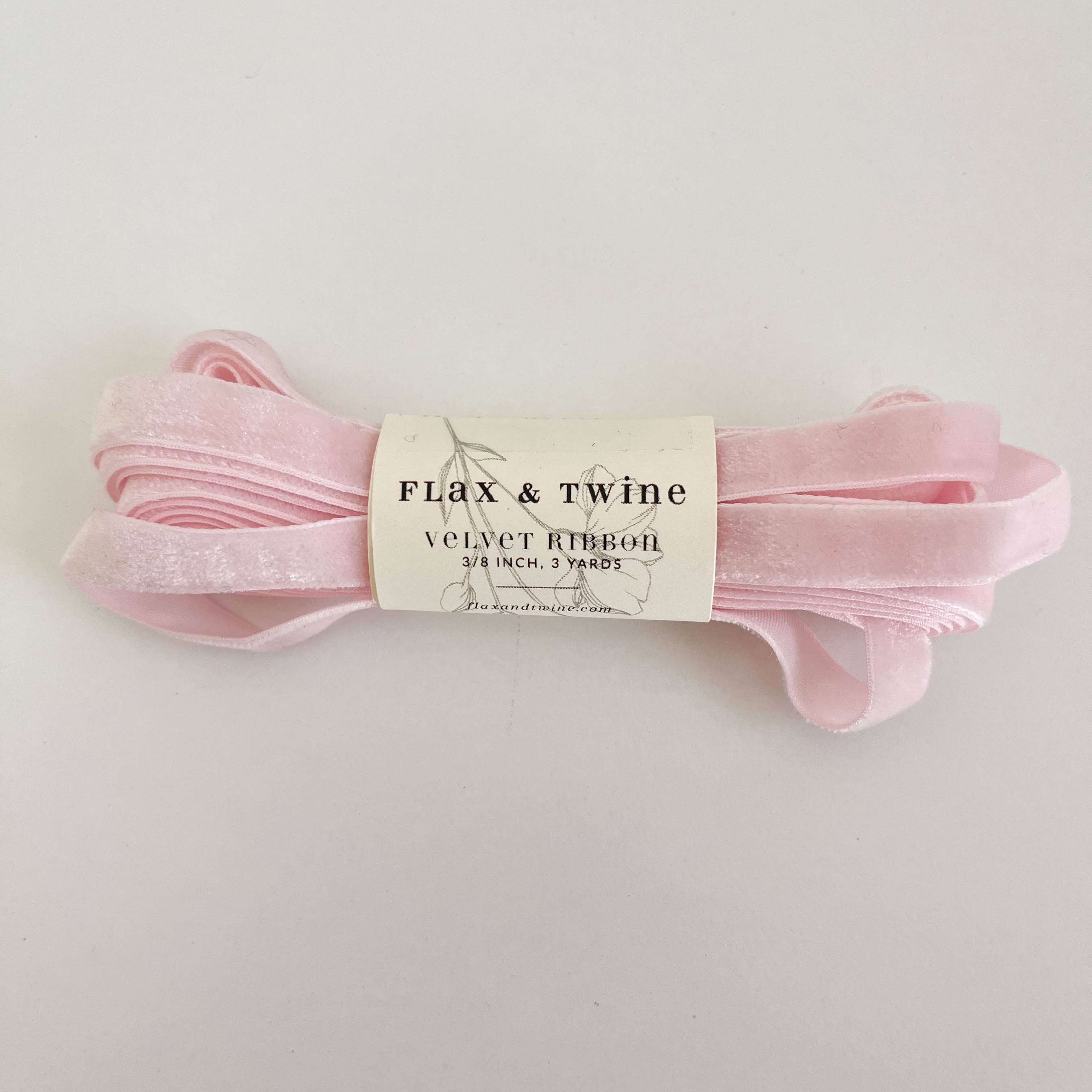 Flax & Twine – wholesale Ribbon – Gift wrapping – Flax & Twine 3/8" Velvet Ribbon - 3 Yards16