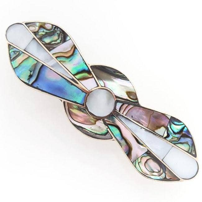 Costello International - Wholesale Barrette - Women's - Blue Pacific Abalone & Mother-of-Pearl Hair Clip Barrettes16