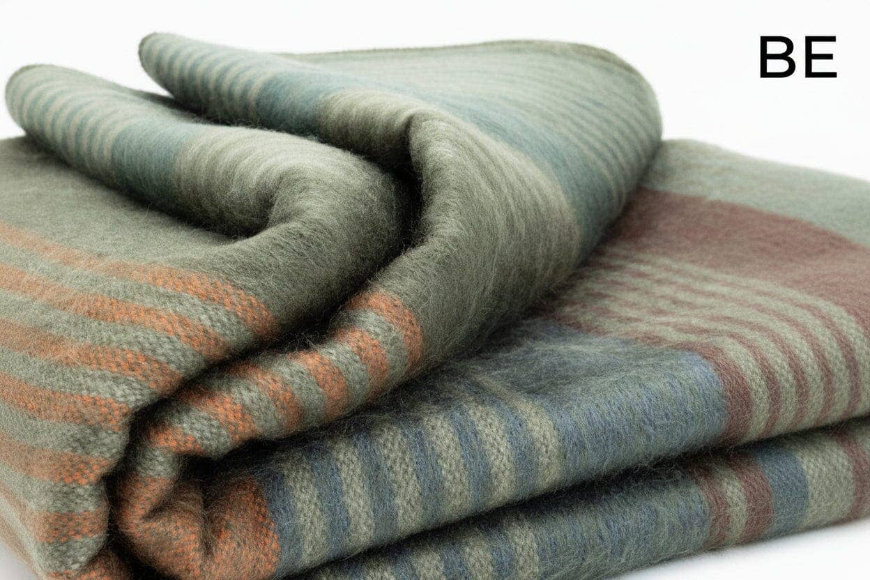 Choice Alpaca Products – wholesale Filtar – Alpacka Bed Filt - Randig101