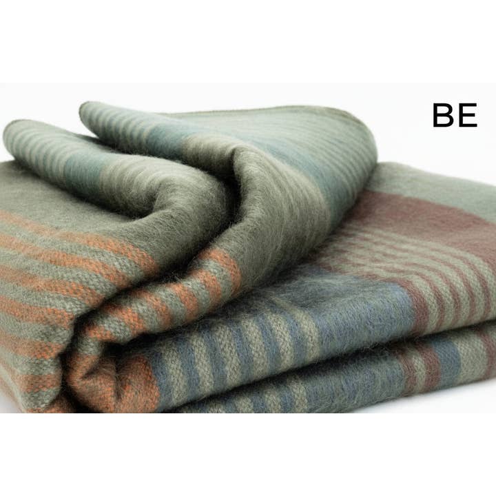 Choice Alpaca Products – wholesale Filtar – Alpacka Bed Filt - Randig101