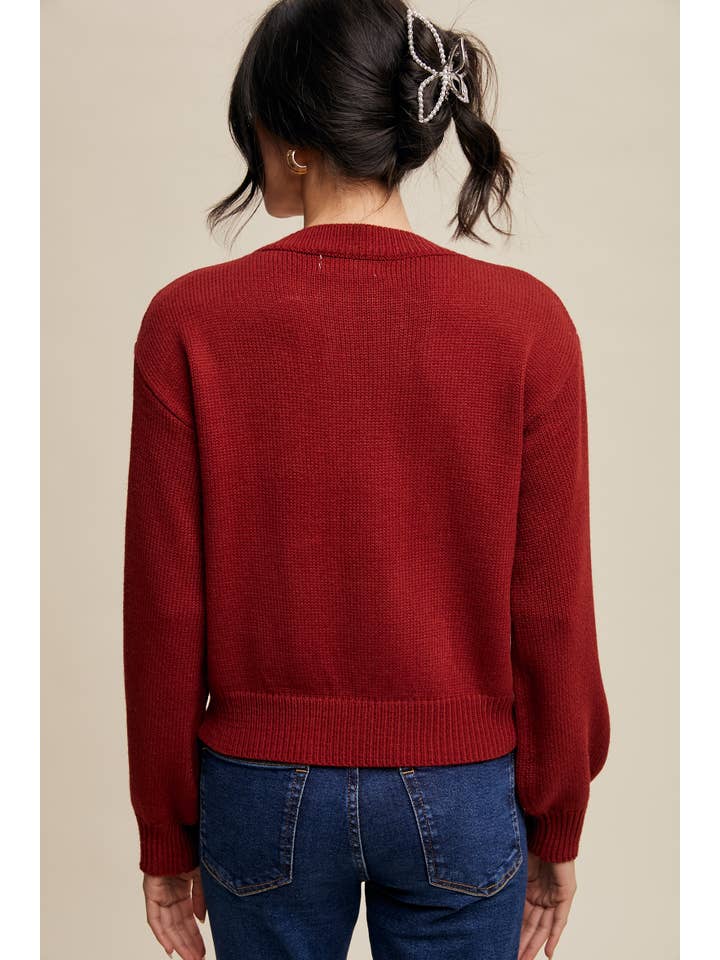 Listicle – wholesale Cardigan – Women’s – Handmade Rose Applique Knit Cardigan LSW0972 (Copy)6