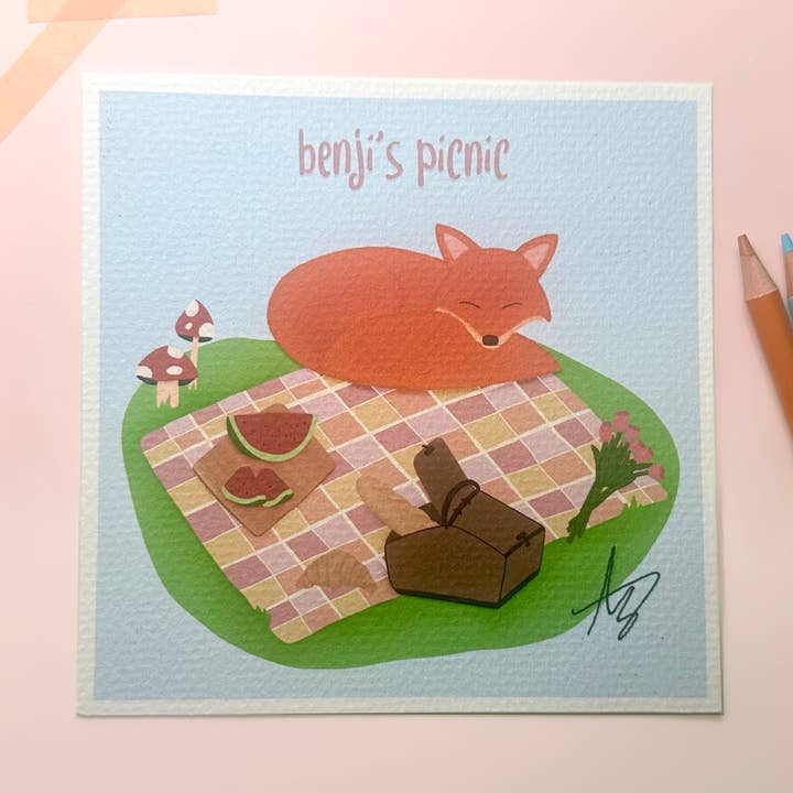 benjis picnic kunsttryk for engroshandel hos aenoviz