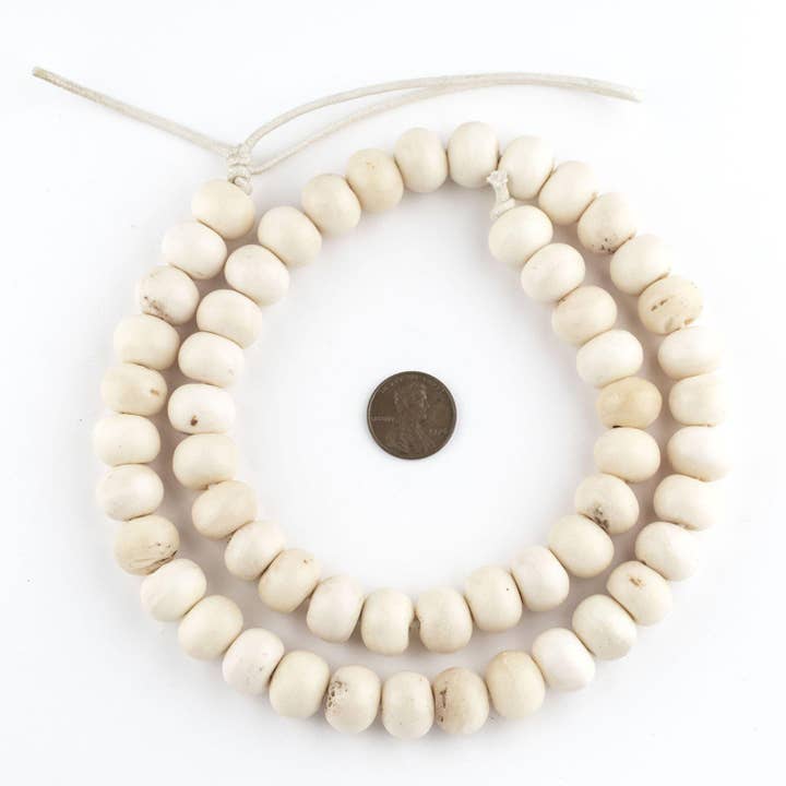 The Bead Chest – wholesale Beads – 14mm Round White Bone Beads