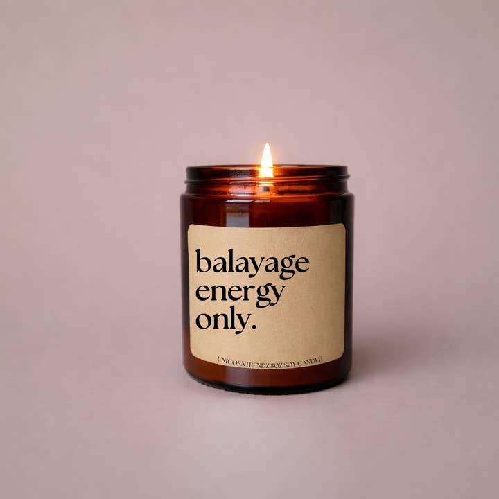 Hair Salon Decor, Hair Stylist Gift, Funny Soy Candles for wholesale by Unicorntrendz