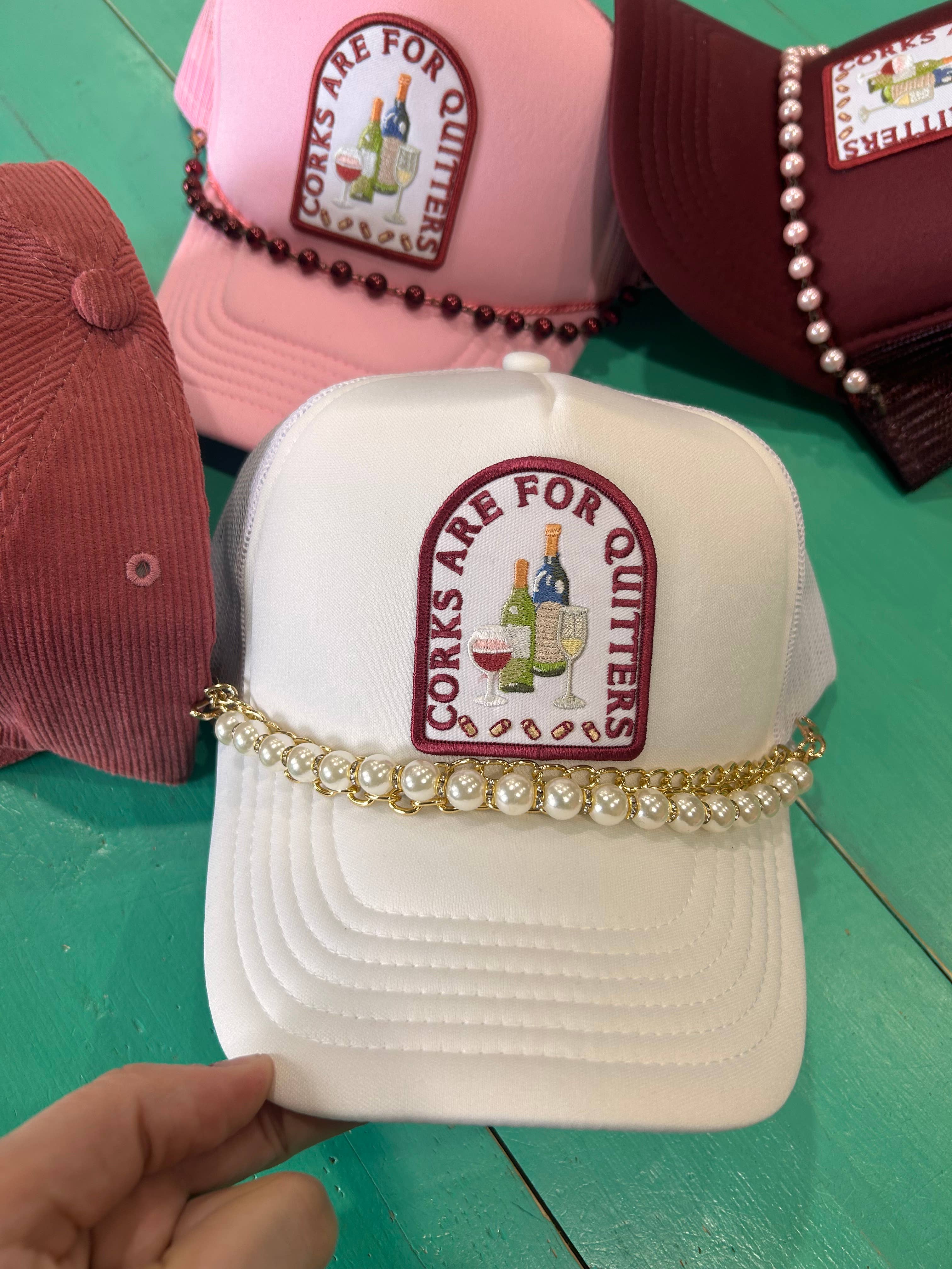 Vibes Hat Company - Vendita all'ingrosso Cappellino da camionista - Donna - Tappi sono per chi molla Trucker | Cappelli da vino | Cappello da bere4