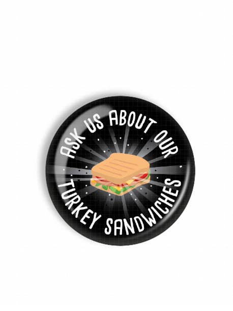 Badge Reel Topper - Ask Us About Turkey for wholesale by Snarkynurses