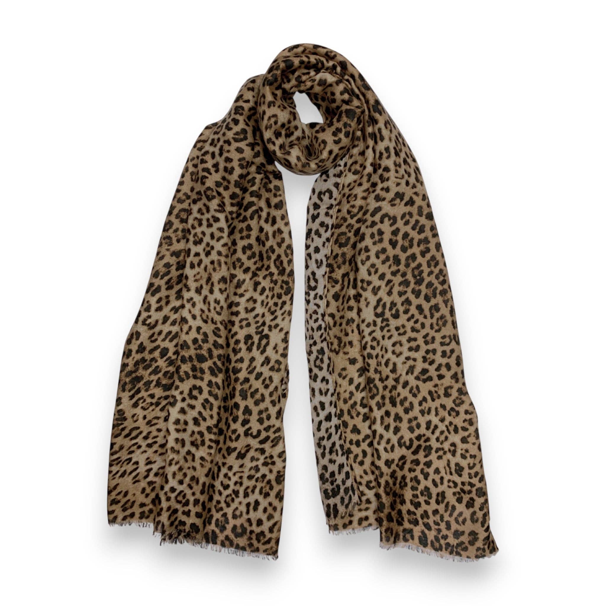 Lili Scarves (US Duty Free) – wholesale Scarf – Women's – Cheetah Print Cotton Blend Scarf1