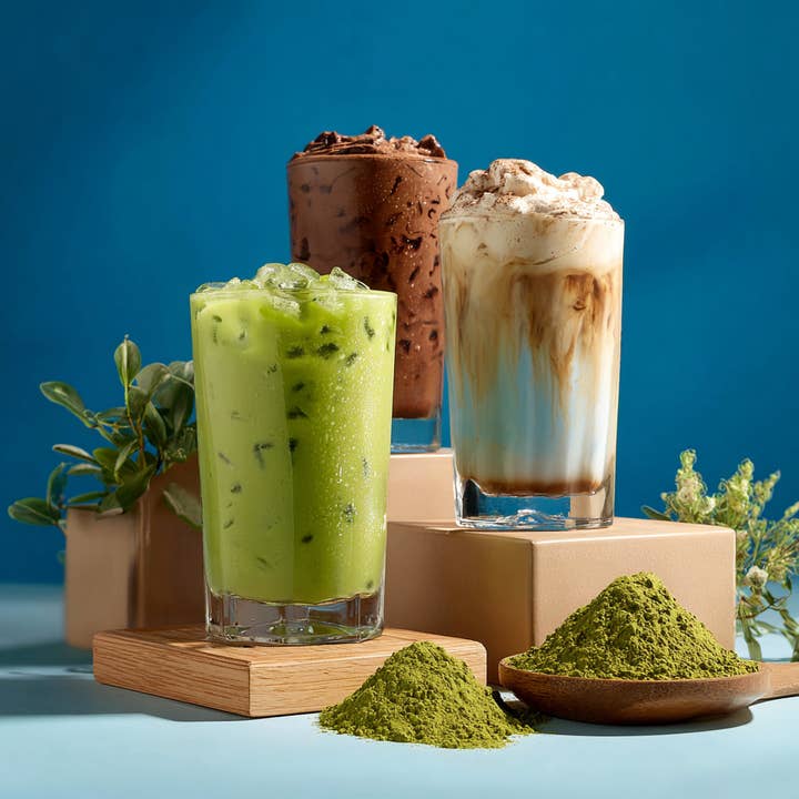 JTe’ HORCHATA MATCHA Retail Pouches for wholesale by J TEA *a Jenwey Tea Company*