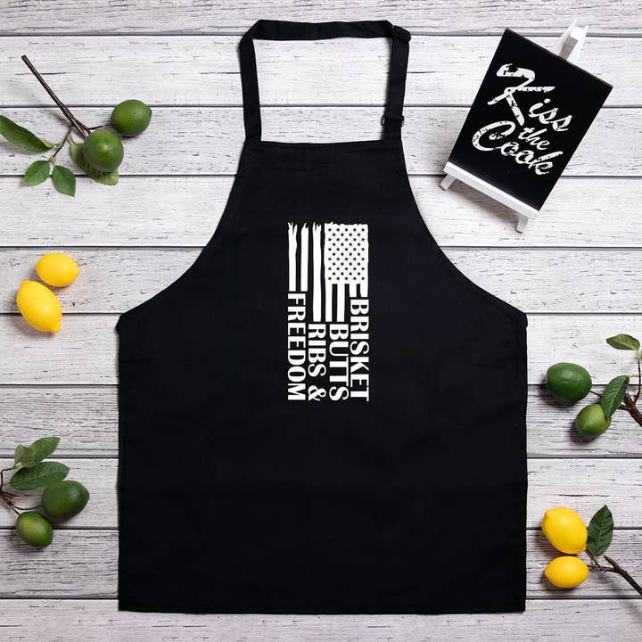 Brisket Flag Apron (Full-Length) for wholesale by SUNFLOWER DREAMS BOUTIQUE