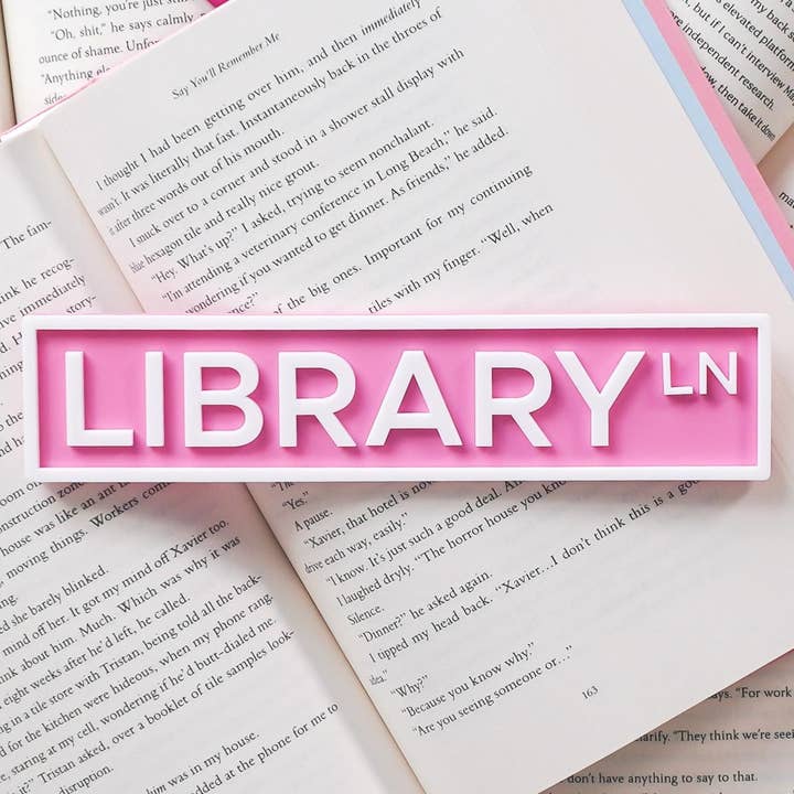 Chapter & Craft Studio - Wholesale Sign - Library Lane Acrylic Street Sign