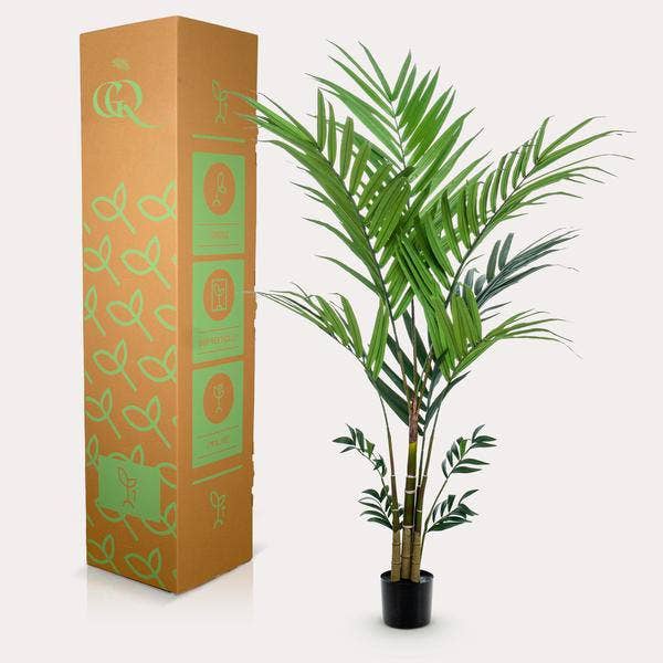 Oasis of Life - Wholesale Artificial plant - Artificial Kentia Palm – 180cm – High-quality artificial palm with lifelike green fronds – Evergreen decorative plant for living room, conservatory & office – Maintenance-free & durable2