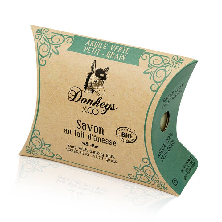 Organic Donkey Milk Clay Soap - Petit Grain 100g for wholesale by DONKEYS & Co.