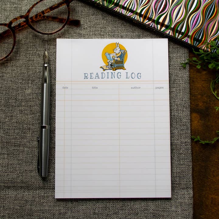 Rabbit Reading Log Notepad for Kids for wholesale by Sunshine and Ravioli