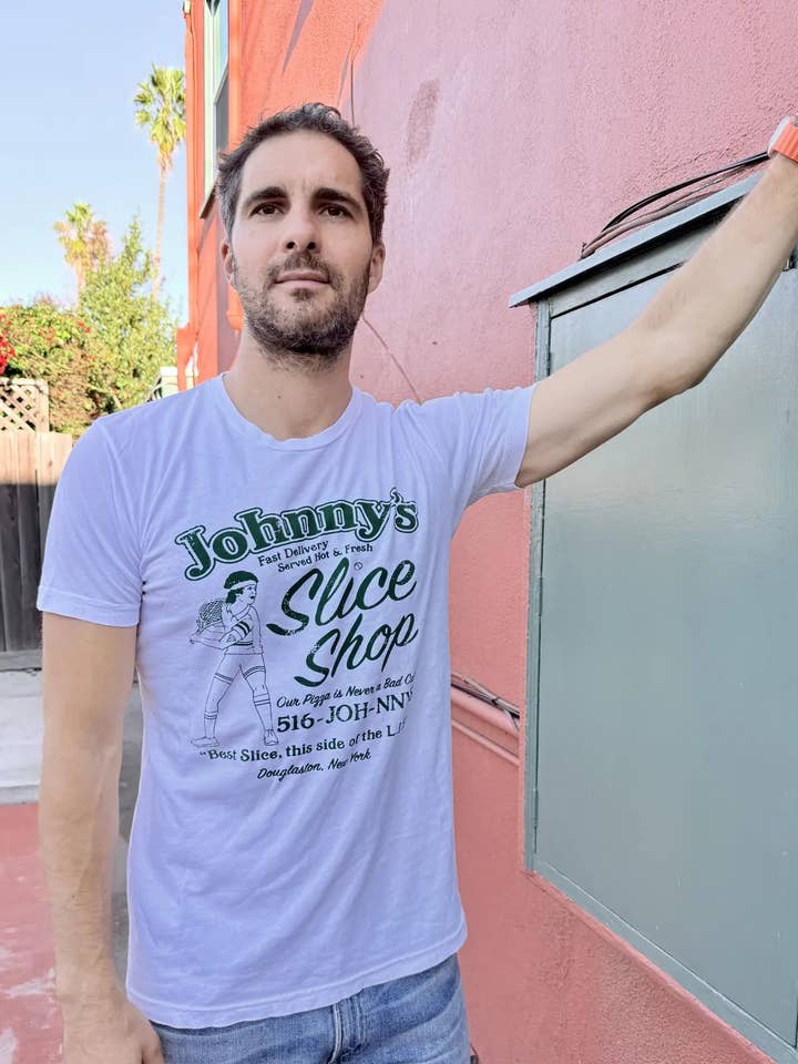 The Johnny's Slice Shop Tee for wholesale by Ace the Moon