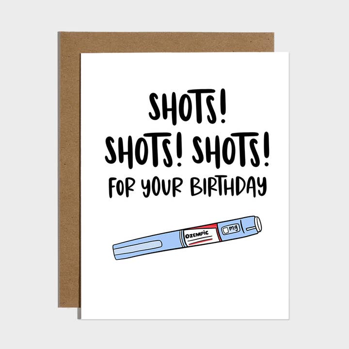 Shots For Your Birthday Card for wholesale by Brittany Paige