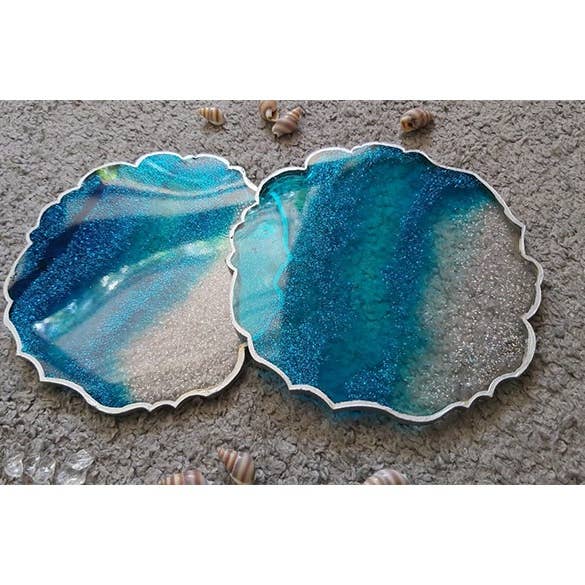 Resin Agate Coaster for wholesale by Nawras