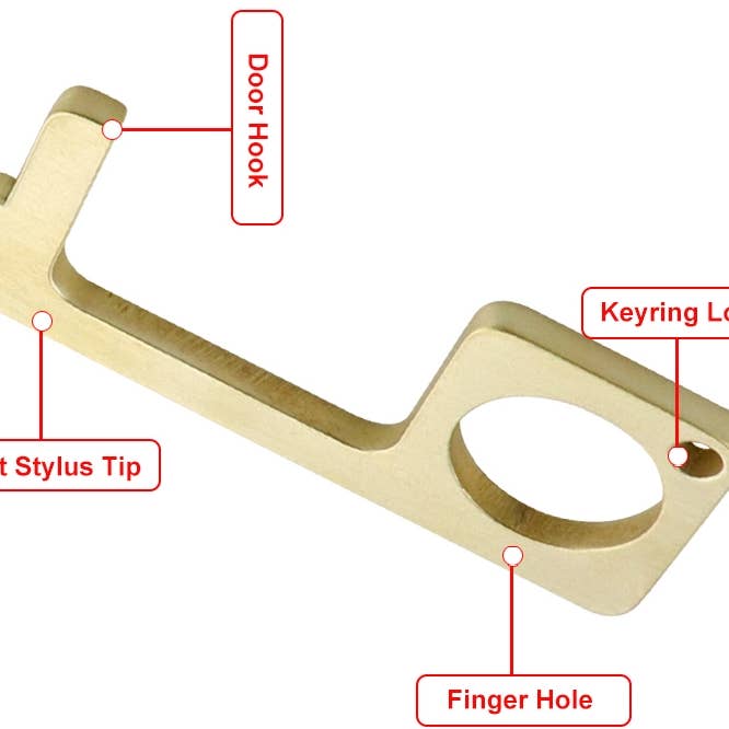 Karma Organic spa – wholesale Keychain – Unisex – Karma Naturals Anti-Microbial “No-Touch” Door Opener and Stylus Key Chain1