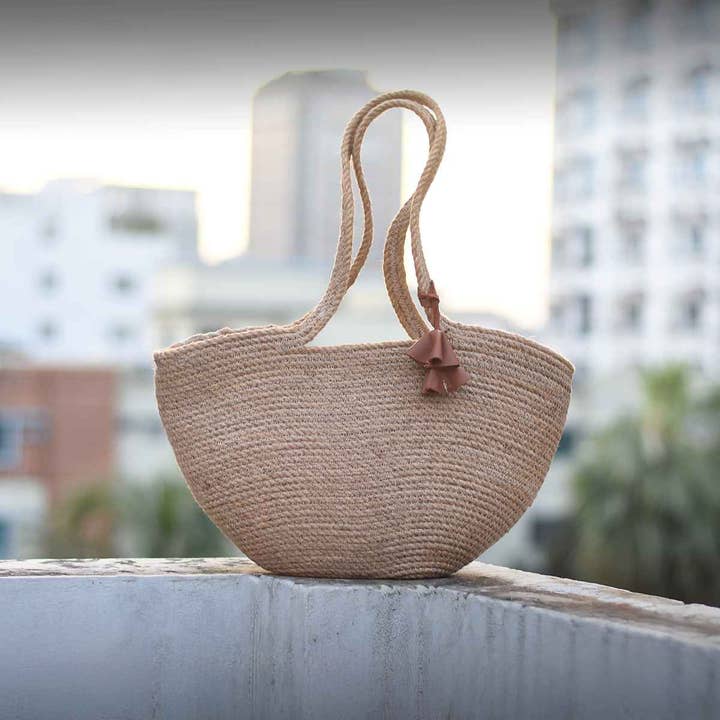 Kleene - Wholesale Tote Bag - Women's - Handmade Round Jute Tote Bag – Boho Eco-Friendly Purse8
