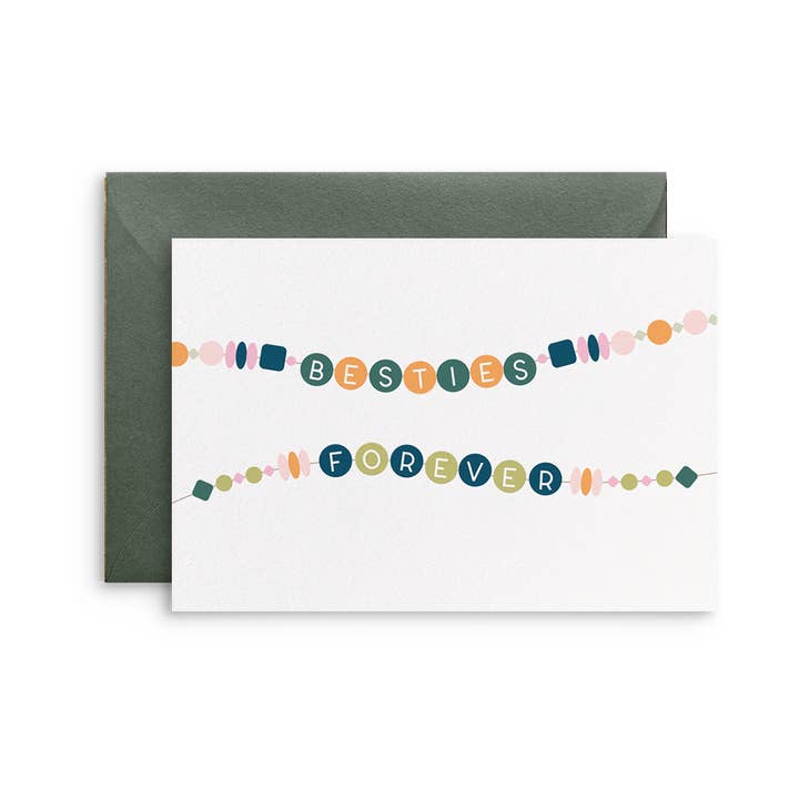 Pulseras de amistad Besties Forever - Tarjeta de amistad para venta al por mayor de Frames of Butter