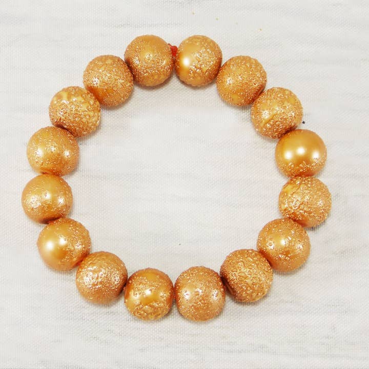 Golden Stretch Elastic Stackable Everyday Bracelet 7 Inches One of a Kind Gifts Special Woman for wholesale by Ninolia