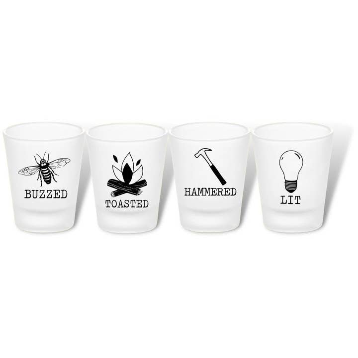 Drunken State Crude Shot Glass for wholesale by Be Honest Co