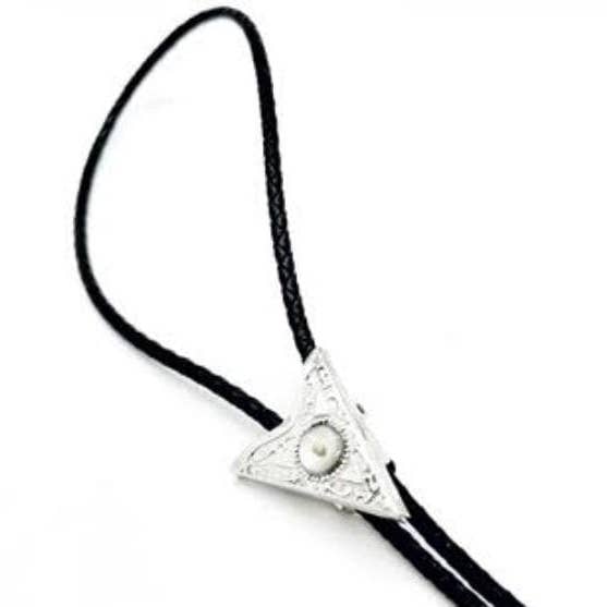 Corbata bolo de semilla de mostaza negra, corbata de cordón negro regalo para él, estilo del suroeste, regalo para pastor, regalo para papá, regalo para creyente, fe cristiana para venta al por mayor de JKCE Designs