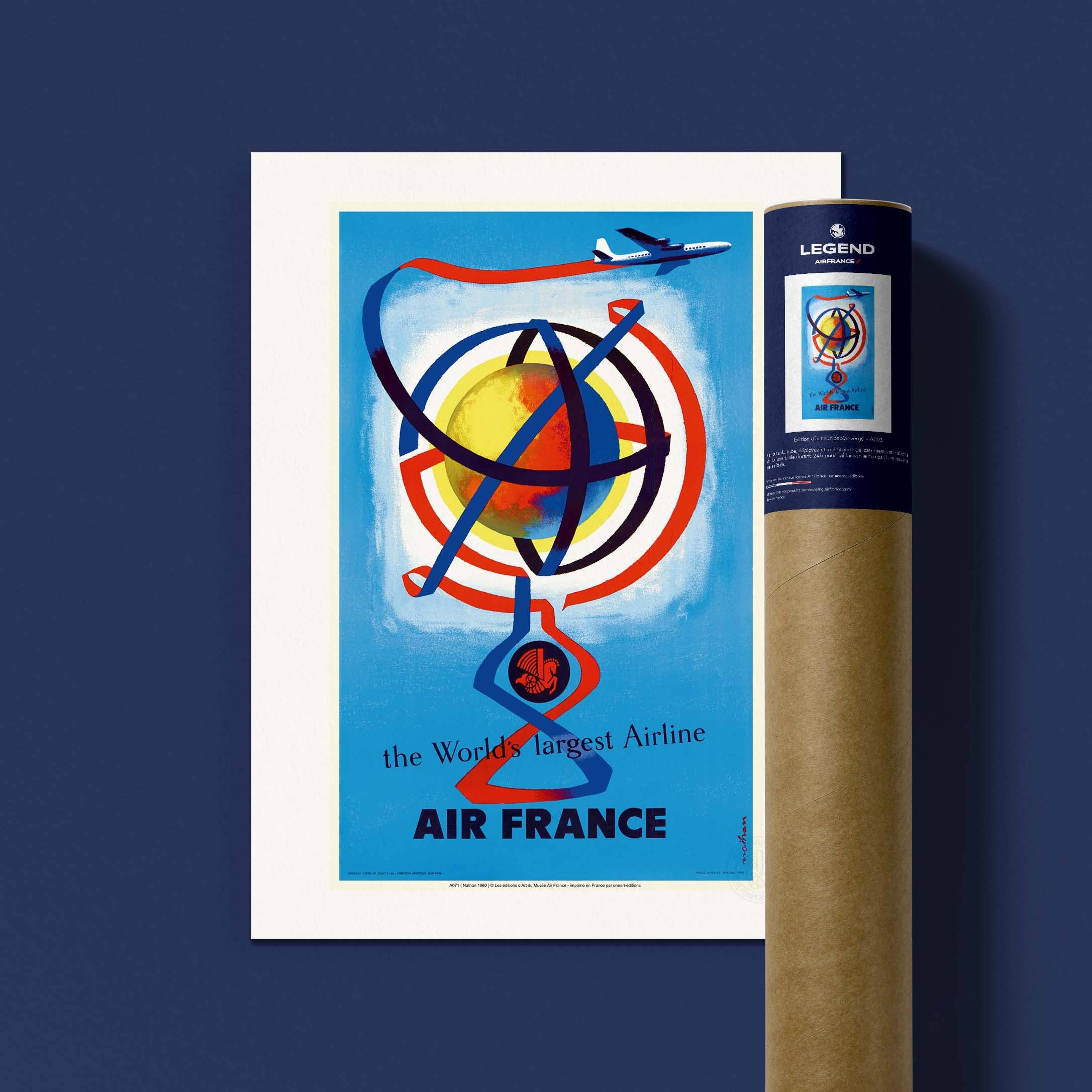 Oneart - Wholesale Poster - Air France Poster / The World's Largest Network - AFL00710