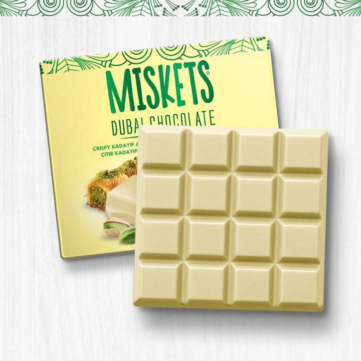 Trend Zone - Wholesale Chocolate Bar - Pistachio Dubai White Chocolate Bar