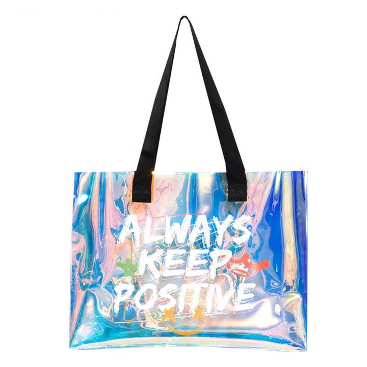 Little Trendy - Wholesale Tote Bag - Women's - Laser PVC transparent jelly bag beach waterproof bag
